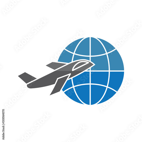 AIR TRANSPORT AIRCRAFT ICON IS TAKING TAKE OFF