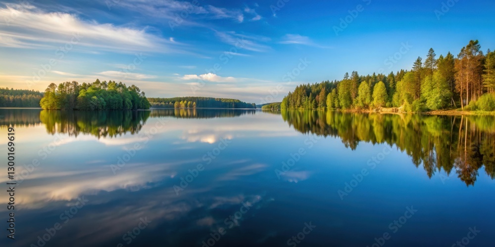 Reflections on the lake's surface, calm, reflection Reflections on the lake's surface, calm, reflection