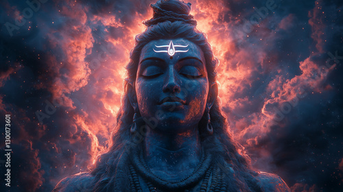 Celestial Ascension: Futuristic Shiva Visions