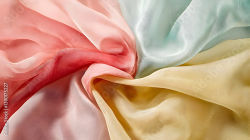 Pastel fabric swirl texture background, close-up shot