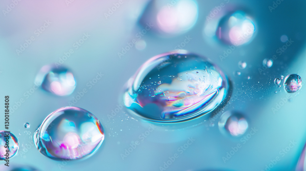 Abstract Macro Photography of Colorful Water Droplets on Glass Surface Abstract Macro Photography of Colorful Water Droplets on Glass Surface