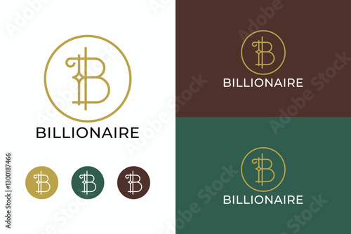 Elegant and Luxurious Letter B Logo Design Featuring Vintage Gold Elements