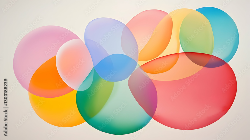 Abstract Colorful Overlapping Circles, Soft Background, Digital Art, Website Design Abstract Colorful Overlapping Circles, Soft Background, Digital Art, Website Design