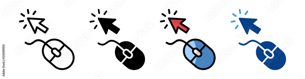 Clicker Icon Set Multiple Style Collection Clicker Icon Set Multiple Style Collection