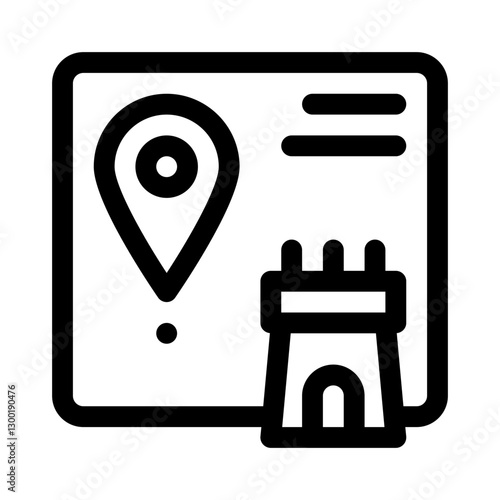 Local Attractions & Sightseeing Spots line icon