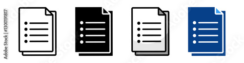 Bullet Points Icon Set Multiple Style Collection