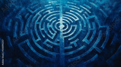 Abstract labyrinth with the direction of the exit