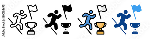 Accomplishment Icon Set Multiple Style Collection