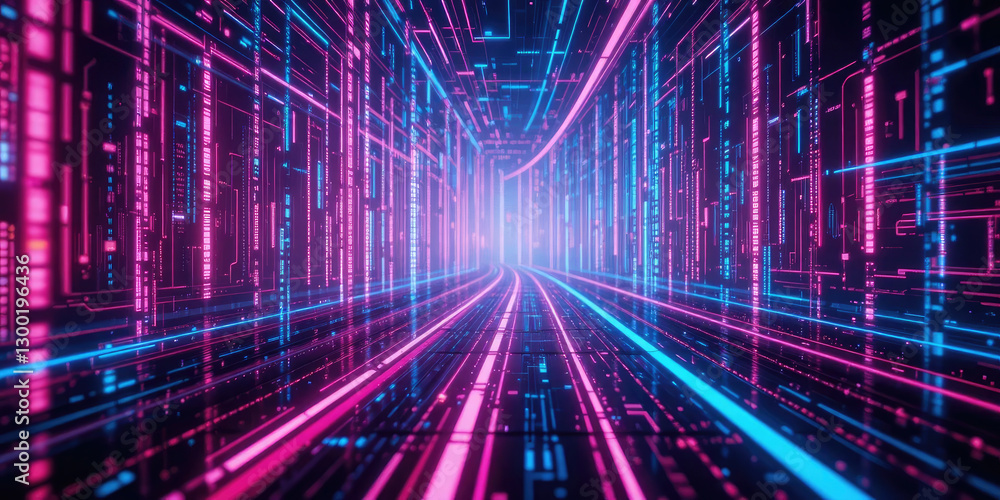 custom made wallpaper toronto digitalFuturistic Digital Matrix, Cyber Network & Data Stream Technology Background.