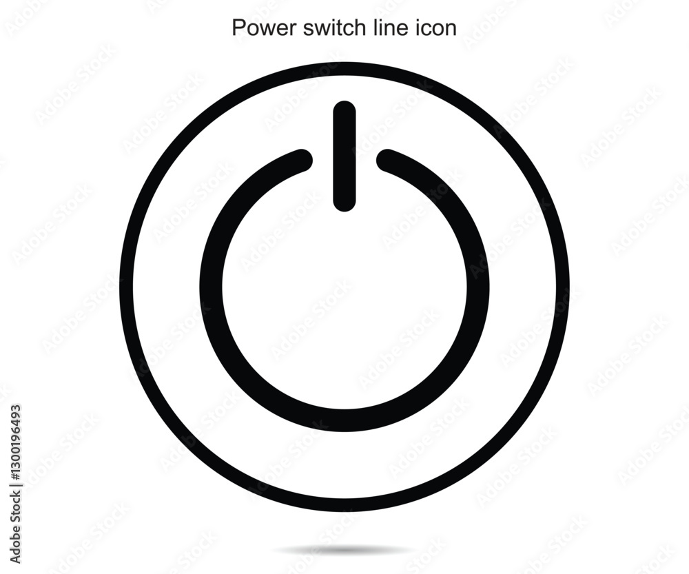 Power switch line icon Power switch line icon