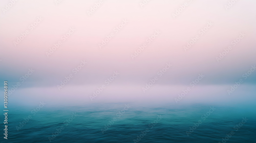 Serene ocean view with pastel sky, calm water, and soft horizon in tranquil seascape scenery Serene ocean view with pastel sky, calm water, and soft horizon in tranquil seascape scenery