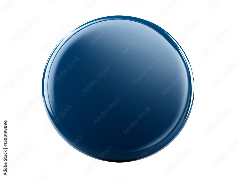 Blue button graphic, clickable element for web design, interface symbol, icon, and interactive digital control Blue button graphic, clickable element for web design, interface symbol, icon, and interactive digital control