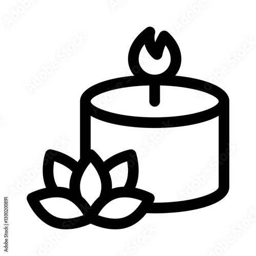 Aromatherapy Candle line icon