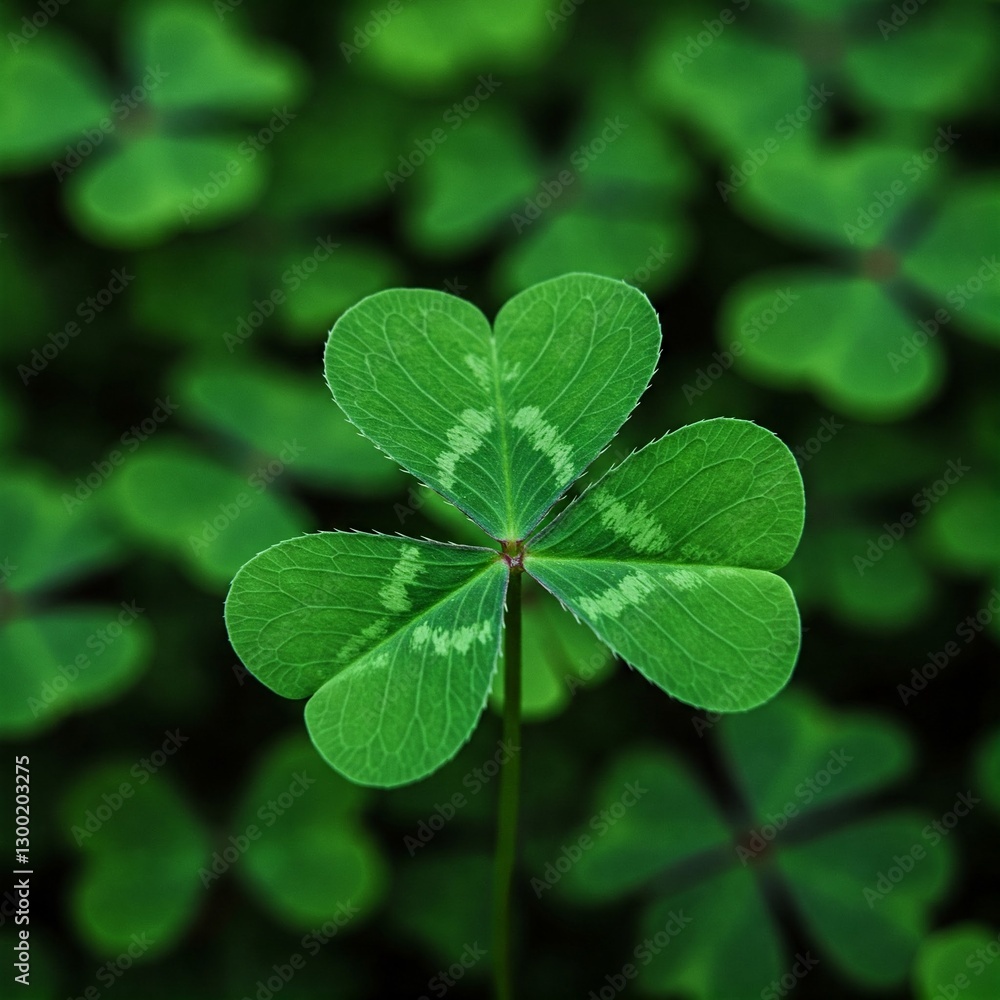 macro shot of a three-leaf clover macro shot of a three-leaf clover