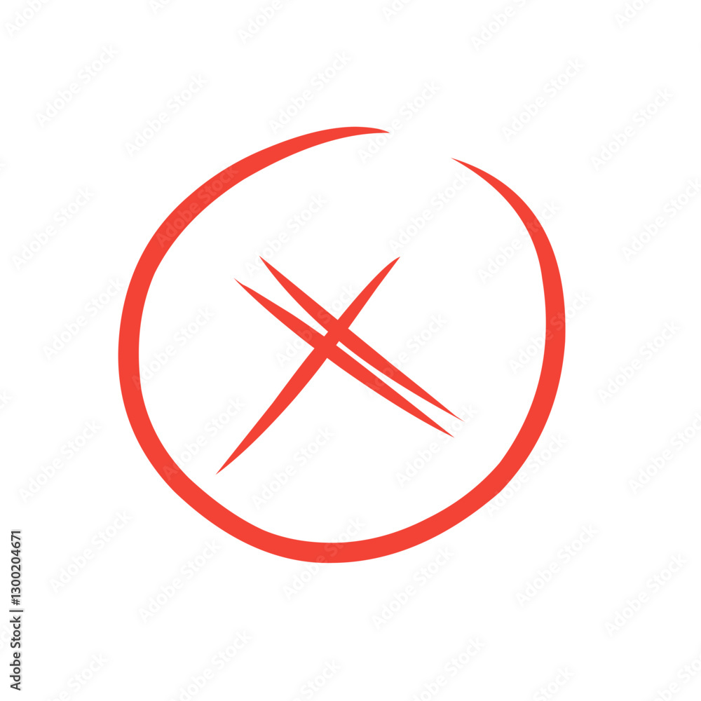 Obraz premium doodle prohibition sign