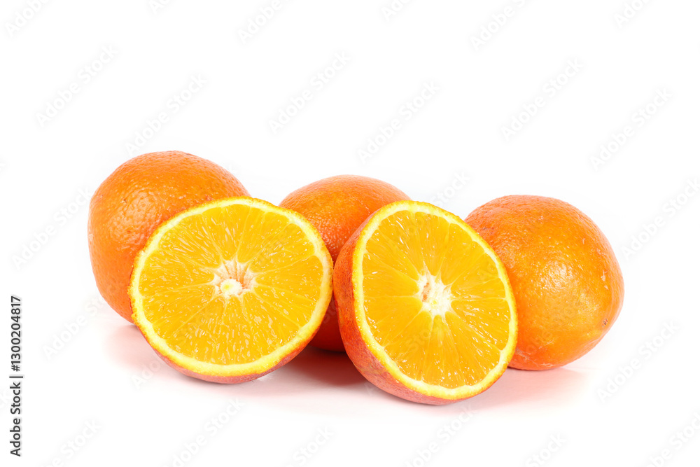 Group of oranges isolated on a white background Group of oranges isolated on a white background