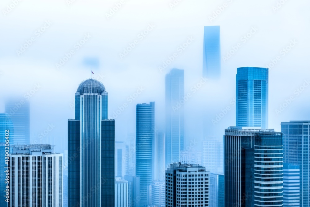 A city skyline covered in smog, with high levels of carbon dioxide pollution affecting visibility A city skyline covered in smog, with high levels of carbon dioxide pollution affecting visibility