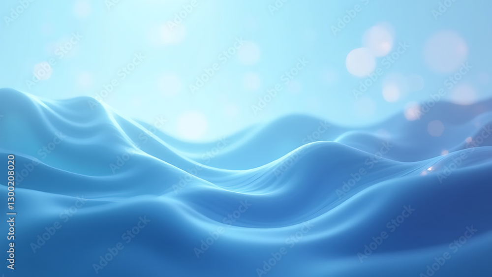 Fototapeta premium abstract background with wave soft color ,random wave,left to right,random wave,down left to top right,blue light color,and bokeh