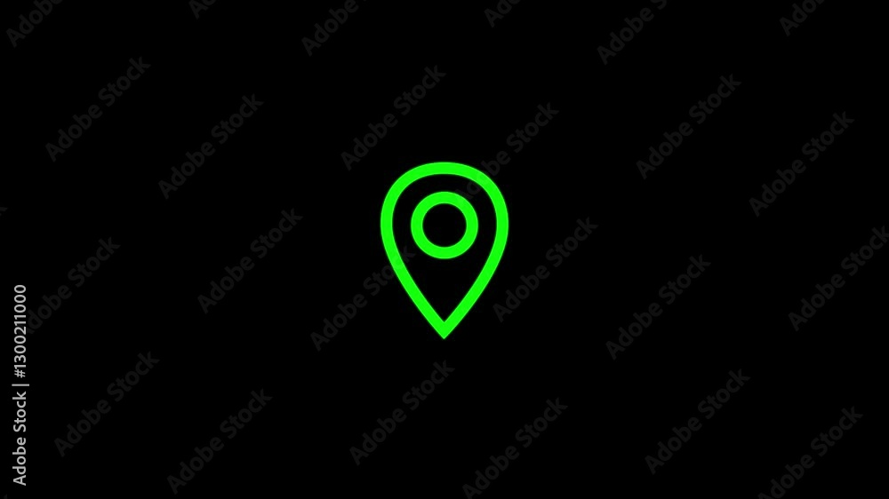 location line map pointer icon Animation. on white background. location line map pointer icon Animation. on white background.