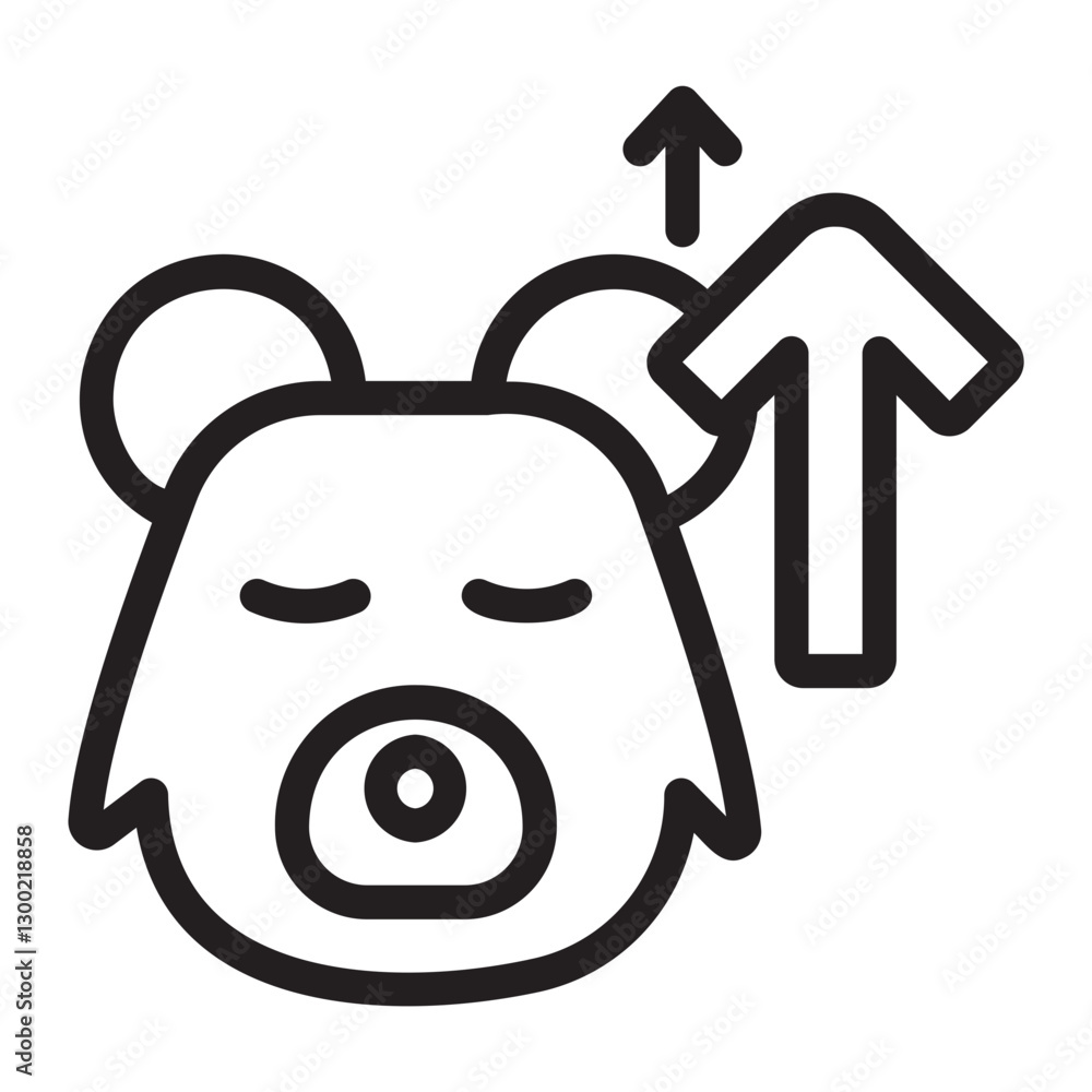 bear line icon bear line icon
