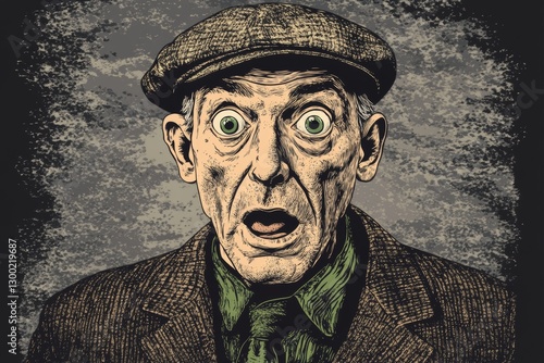 A cartoon figure expressing astonishment and incredulity