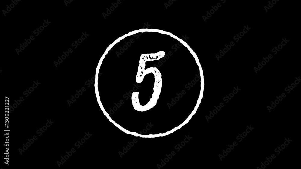 Hand Drawn 10 Second Timer Countdown Animation in Sketch Style or scribble effect on Black Background Hand Drawn 10 Second Timer Countdown Animation in Sketch Style or scribble effect on Black Background