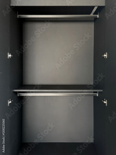 Dark empty inside of wardrobe