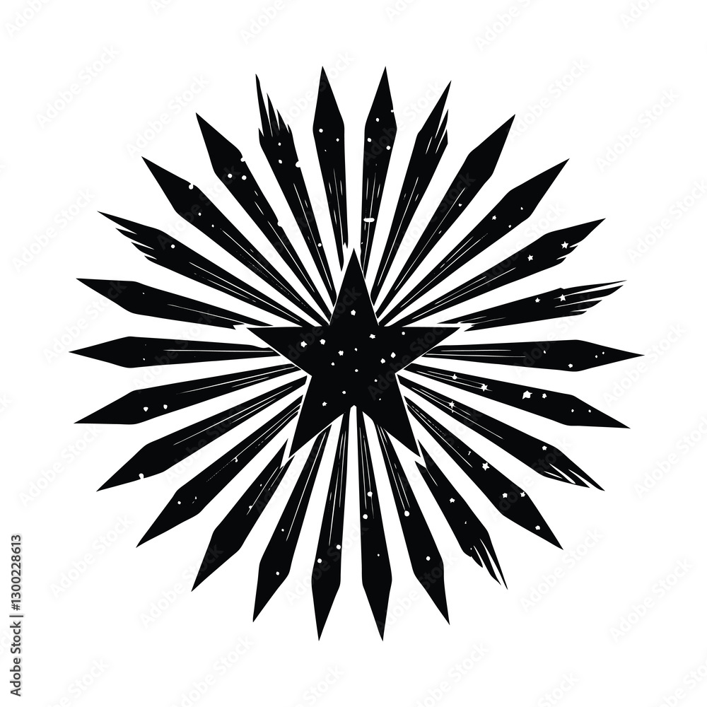 Obraz premium black and white snowflake