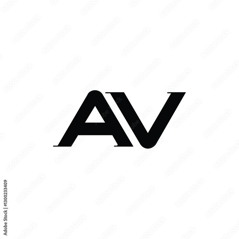 AV monogram logo design letter text name symbol monochrome logotype alphabet character simple logo AV monogram logo design letter text name symbol monochrome logotype alphabet character simple logo