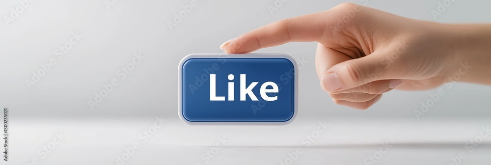 consumer trends social media concept. Hand pressing a blue consumer trends social media concept. Hand pressing a blue