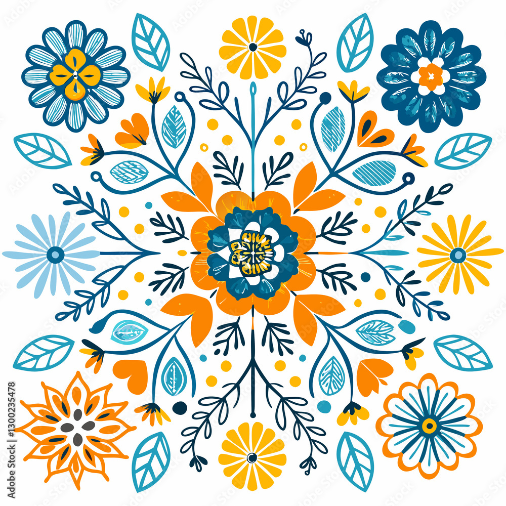 Fototapeta premium seamless pattern with flowers