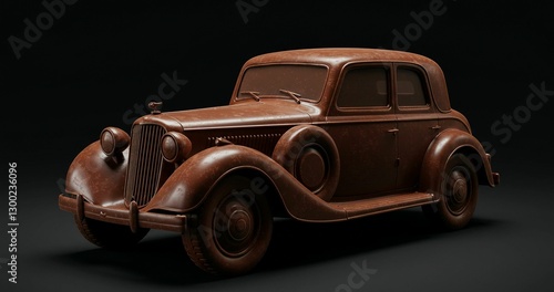 Chocolate sculpture of vintage car