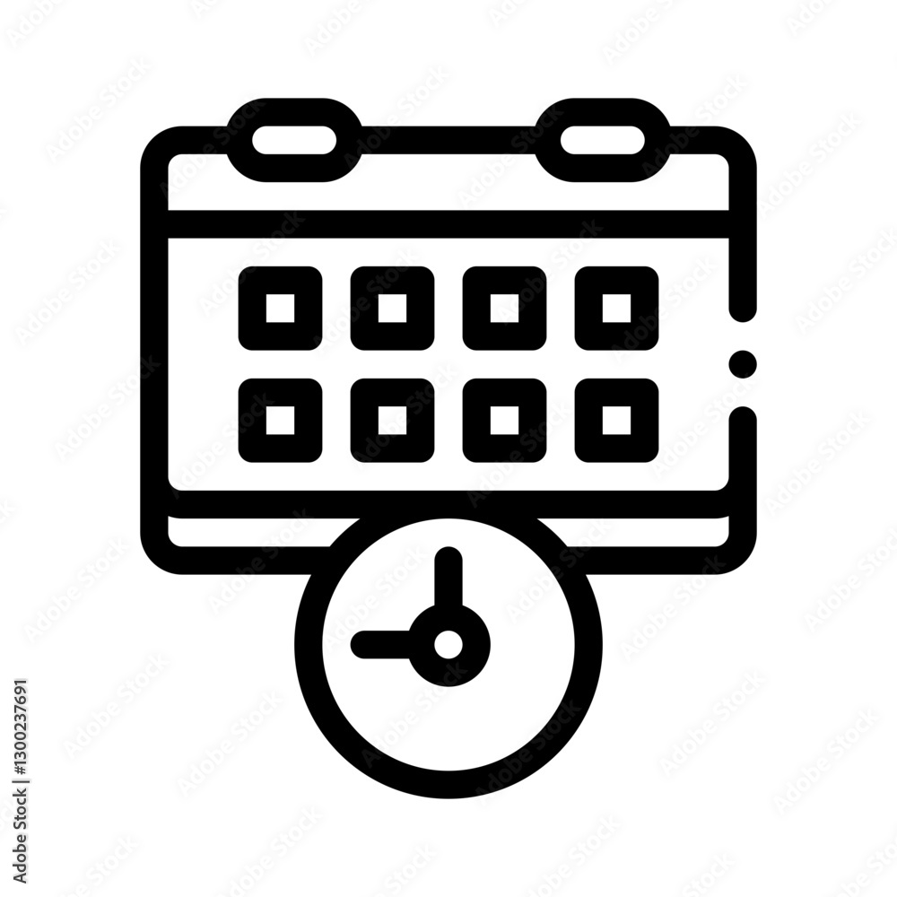 meeting scheduler line icon