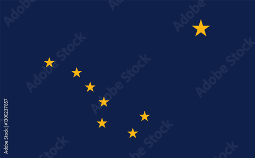 Flag of Alaska, vector state of US banner