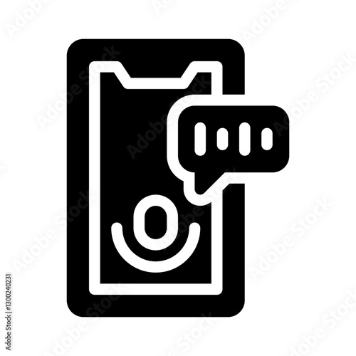 voice assistant glyph icon