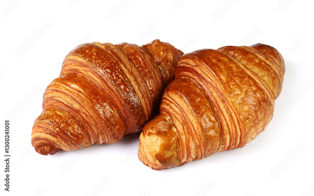 Croissants isolated on white background with clipping path Croissants isolated on white background with clipping path