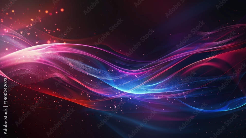 Fototapeta premium Abstract vivid color wave flowing express the energetic texture. Seamless texture of vividness curve swirling convey sense of harmony and wonderful scene perfect for effect and graphic design. AIG53.