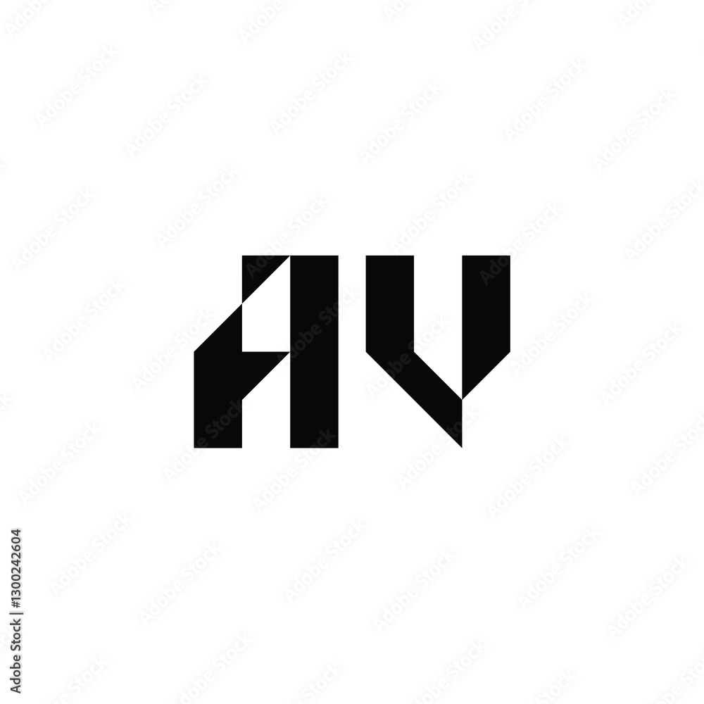 AV monogram logo design letter text name symbol monochrome logotype alphabet character simple logo AV monogram logo design letter text name symbol monochrome logotype alphabet character simple logo