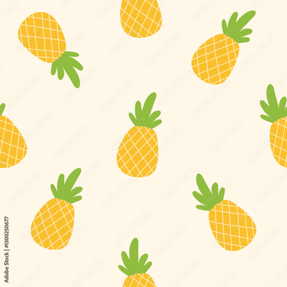 Pineapple vector seamless pattern. Summer background design. Pineapple vector seamless pattern. Summer background design.