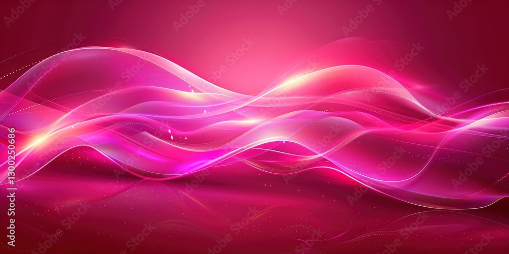 Luminous neon shape wave, abstract light effect vector illustration. Luminous neon shape wave, abstract light effect vector illustration.