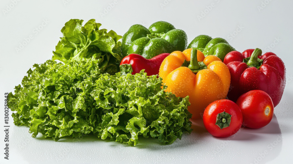 An elegant display of organic vegetables An elegant display of organic vegetables