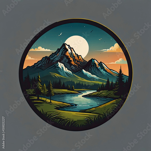illustration landscape logo