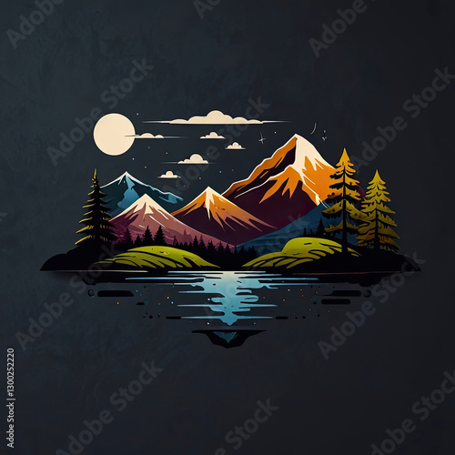 illustration landscape logo