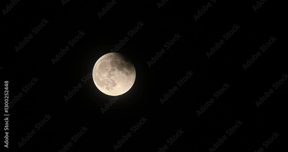 A partial lunar eclipse in the dark night sky A partial lunar eclipse in the dark night sky