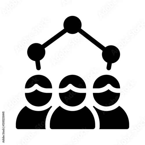 team building glyph icon