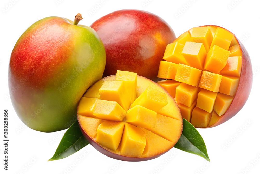 the image consists of distinct mango slices each isolated on transparent background png the image consists of distinct mango slices each isolated on transparent background png