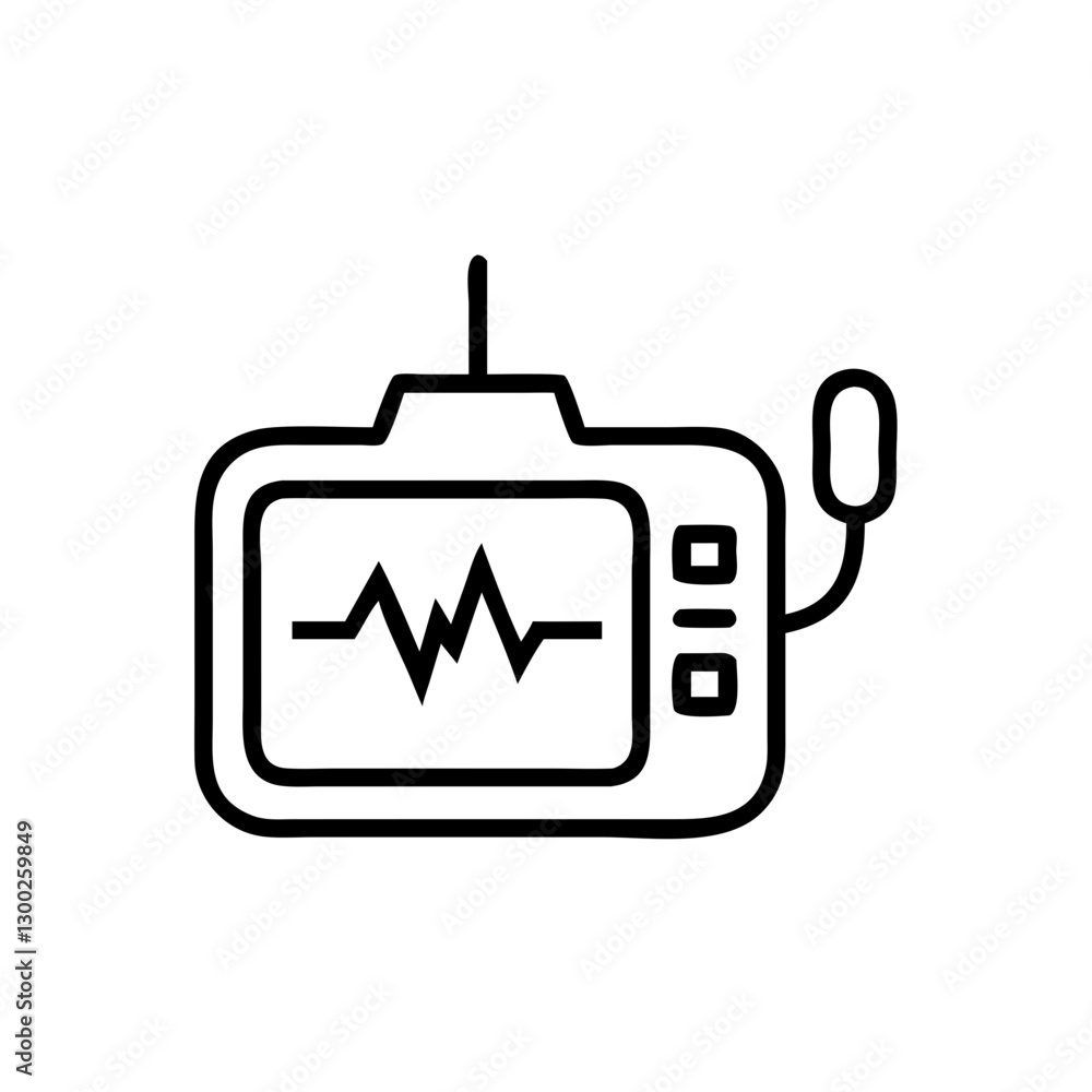 Heartbeat monitor displaying vital signs, medical technology Heartbeat monitor displaying vital signs, medical technology