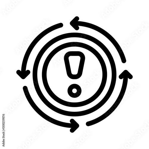 exclamation line icon