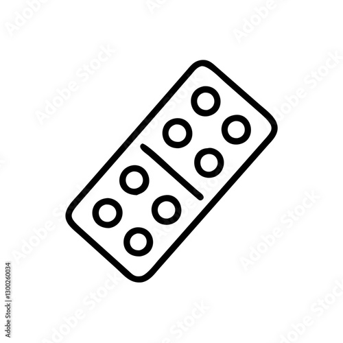 Medicine blister pack illustration in simple vector style