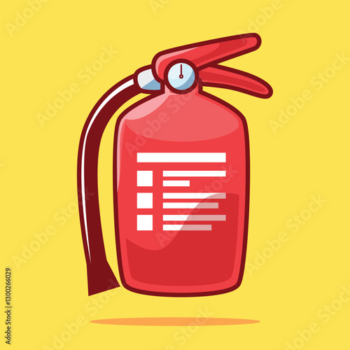 Fire extinguisher for fireman in the street vector illustration in 2d cartoon style with simple shape. perfect for design asset or sticker with theme fire fighter 